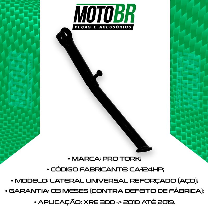 Cavalete-Lateral-XRE-300-2010-Ate-2019-Preto---Pro-Tork-2