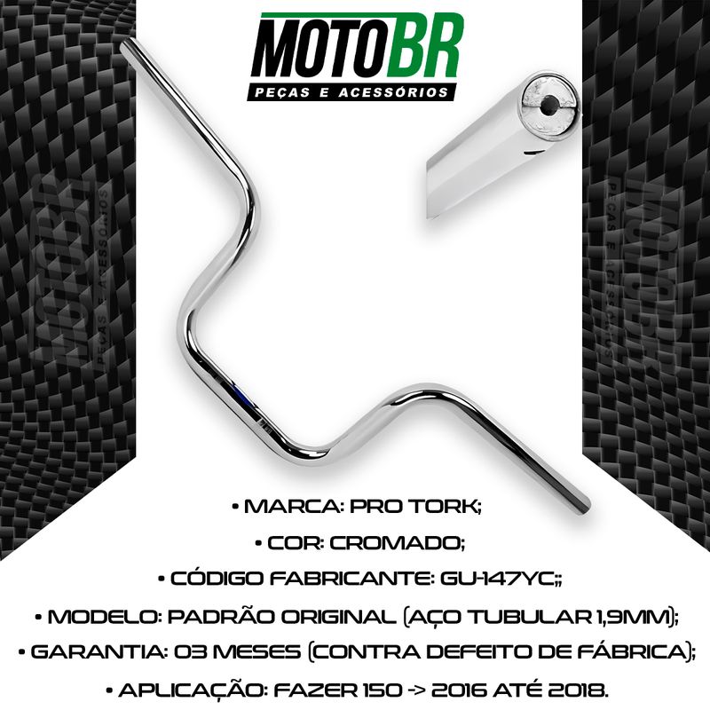 Guidao-Fazer-150-2016-Ate-2018-Com-Peso-e-Rosca-Cromado---Pro-Tork-2