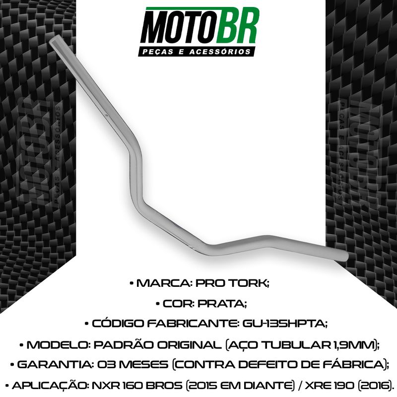Guidao-NXR-160-Bros-2015-XRE-190-2016-Prata---Pro-Tork-2