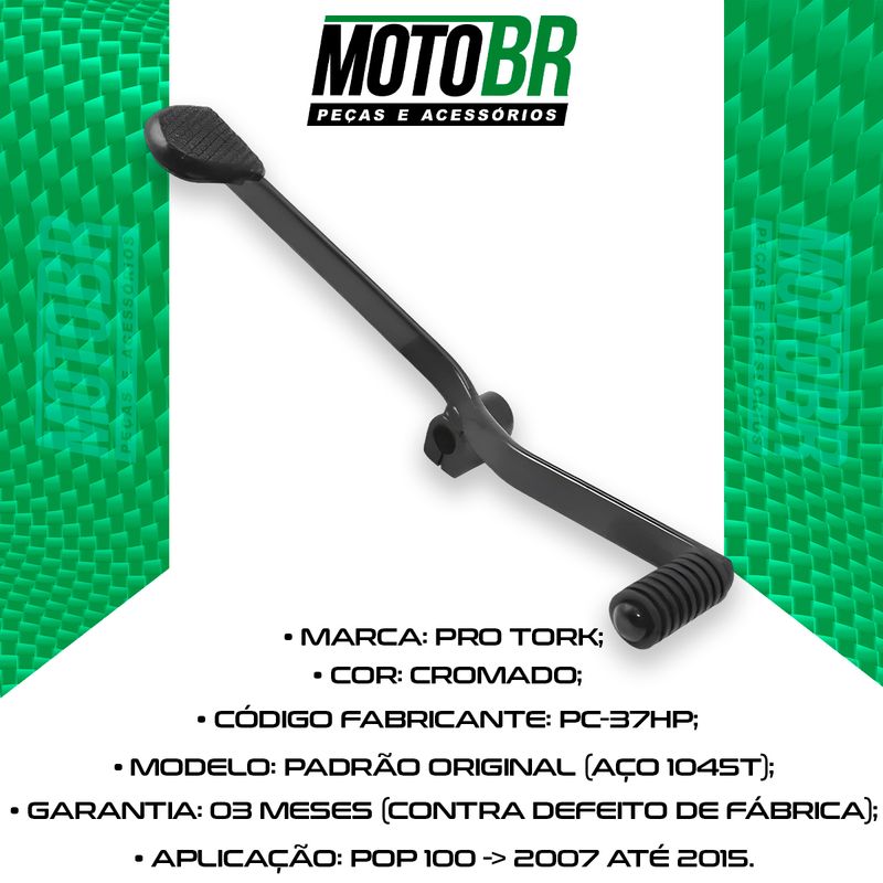 Pedal-Cambio-Marcha-Pop-100-2007-Ate-2015-Preto---Pro-Tork-2