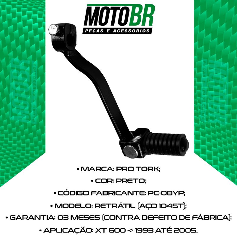 Pedal-Cambio-Retratil-XT-600-1993-Ate-2005-Preto---Pro-Tork-2