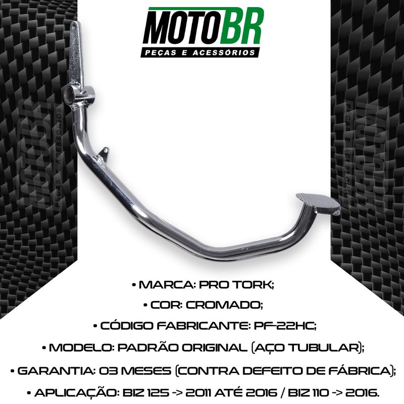 Pedal-Freio-Biz-125-2011-Ate-2016-Cromado---Pro-Tork-2
