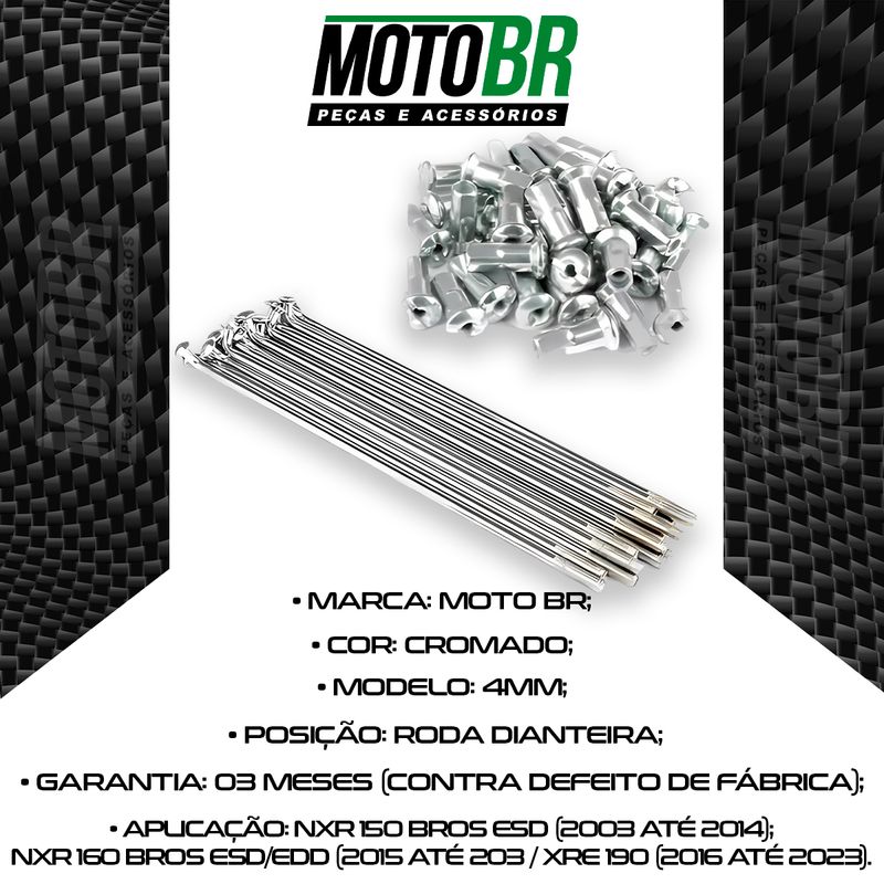 Jogo-Raio-Dianteiro-NXR-150-160-Bros-XRE-190-4mm-Cromado-2