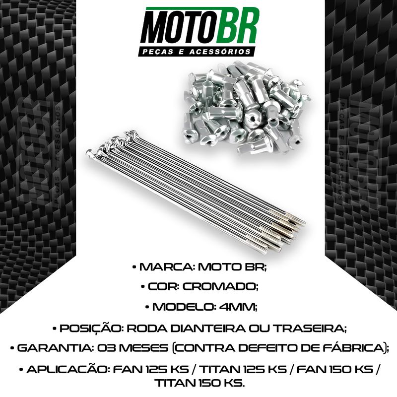 Jogo-Raio-Titan-Fan-125-KS-Titan-Fan-150-KS-4mm-Cromado-2
