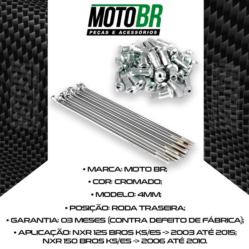 Jogo-Raio-Traseira-NXR-125-150-Bros-KS-ES-Lona-4mm-Cromado-2
