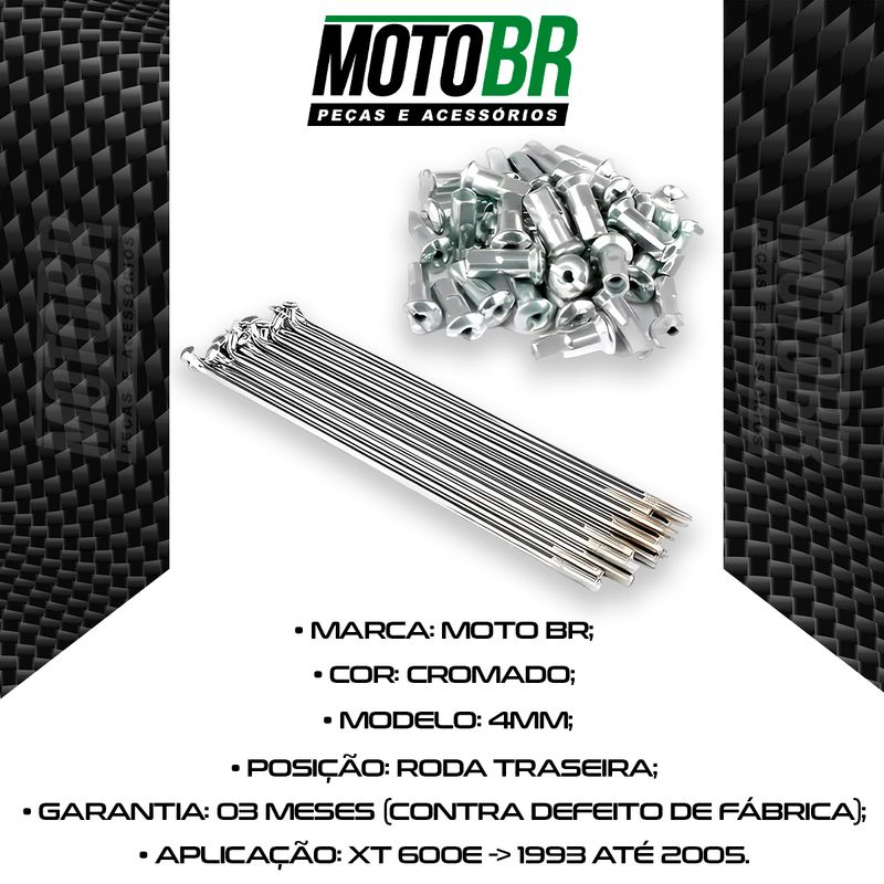 Jogo-Raio-Traseiro-XT-600E-1993-Ate-2005-4mm-Cromado---MTBR-2
