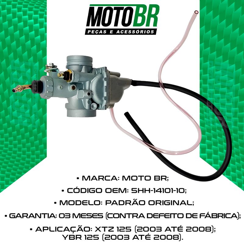 Carburador-Xtz-125-Ybr-125-2003-Ate-2008---MTBR-2
