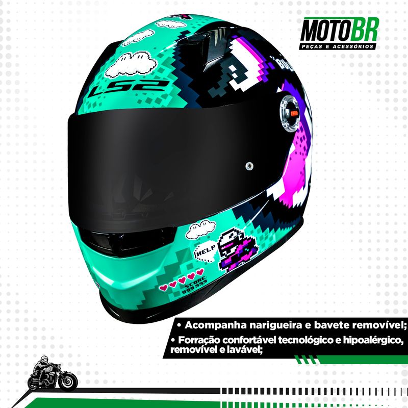 Capacete-LS2-FF358-Classic-Bullet-Preto-Azul-2