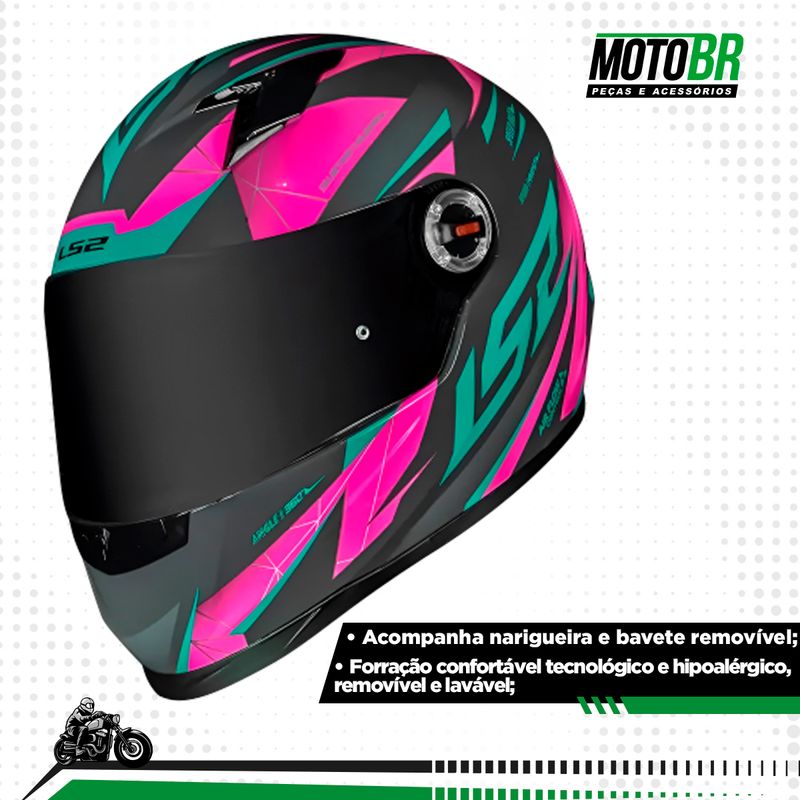 CAPACETE-LS2-FF358-DRAZE-CINZA-VERDE-ROSA-2