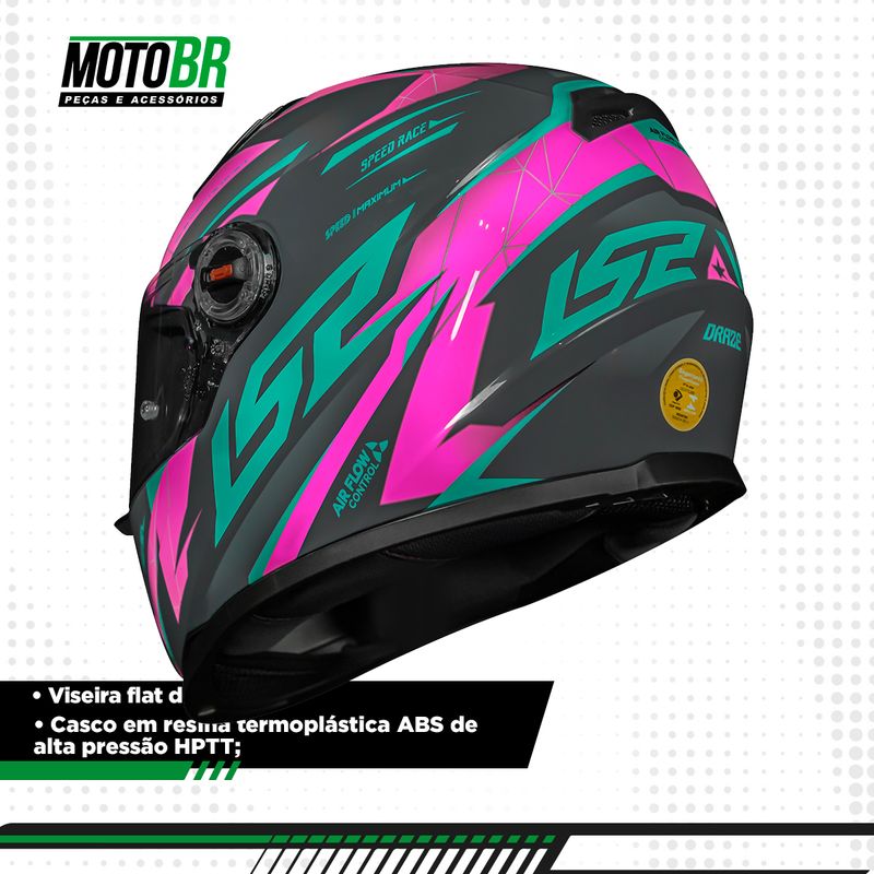 CAPACETE-LS2-FF358-DRAZE-CINZA-VERDE-ROSA-3