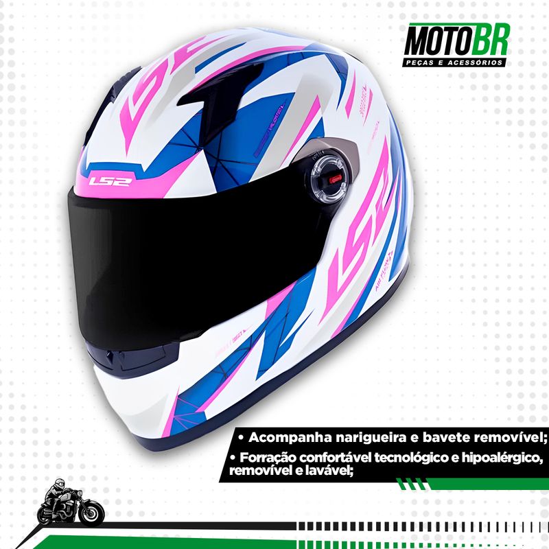 Capacete-LS2-FF358-Draze-Branco-Azul-Rosa-2