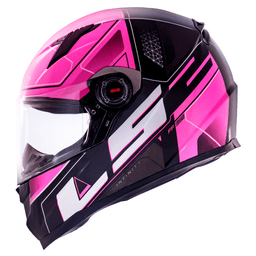 Capacete Original LS2 FF358 Ultra Preto Rosa