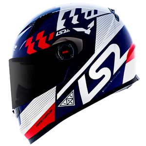 Capacete LS2 FF358 Podium Azul Branco Vermelho