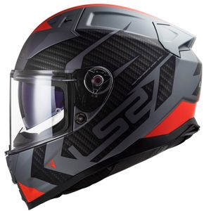 Capacete LS2 FF811 Vector 2 Splitter Fosco Titanium Verm