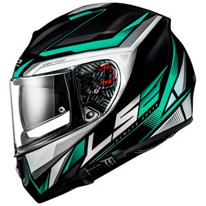 Capacete LS2 FF397 Vector Rider Prata Cinza Verde