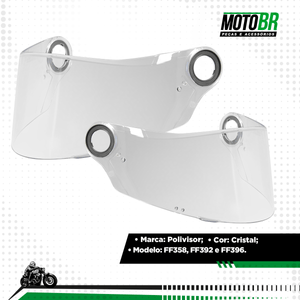 Viseira Capacete LS2 FF358 FF392 FF396 Cristal - Polivisor