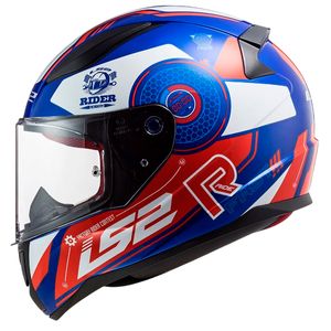 Capacete LS2 FF353 Rapid Stratus Azul Vermelho Branco