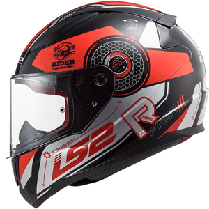 Capacete LS2 FF353 Rapid Stratus Preto Vermelho Cinza