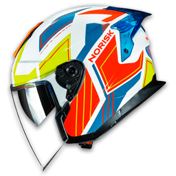 Capacete Original Norisk Downtown Provenza Branco Laranja