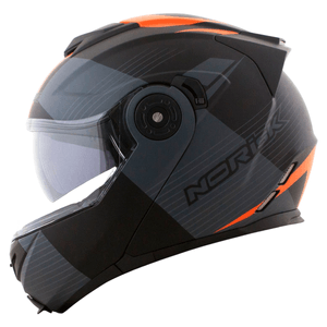 Capacete Norisk FF345 Stroke Pto Cinza Laranja