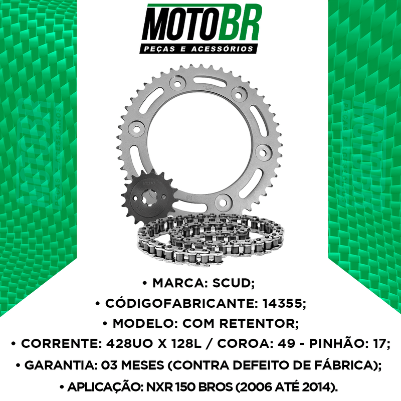 Kit-Relacao-Nxr-150-Bros-2006-Ate-2014-Com-Retentor---Scud-2