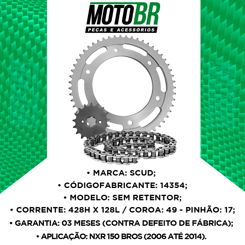 Kit-Relacao-Nxr-150-Bros-2006-Ate-2014-Sem-Retentor---Scud-2