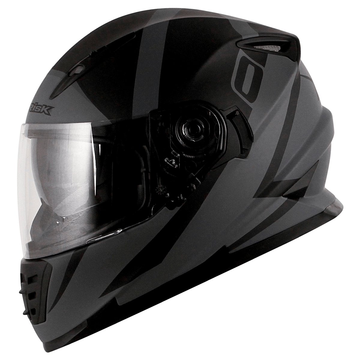 Capacete Original Norisk FF302 Soul Ridic Preto Cinza Fosco
