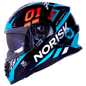 Capacete Norisk FF302 Soul Tokyo Preto Branco Verde