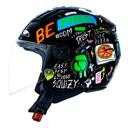 Capacete Original Norisk Orion Free Preto Laranja