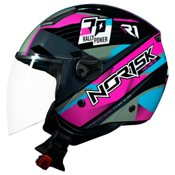 Capacete Original Norisk Orion R1 Rosa Azul