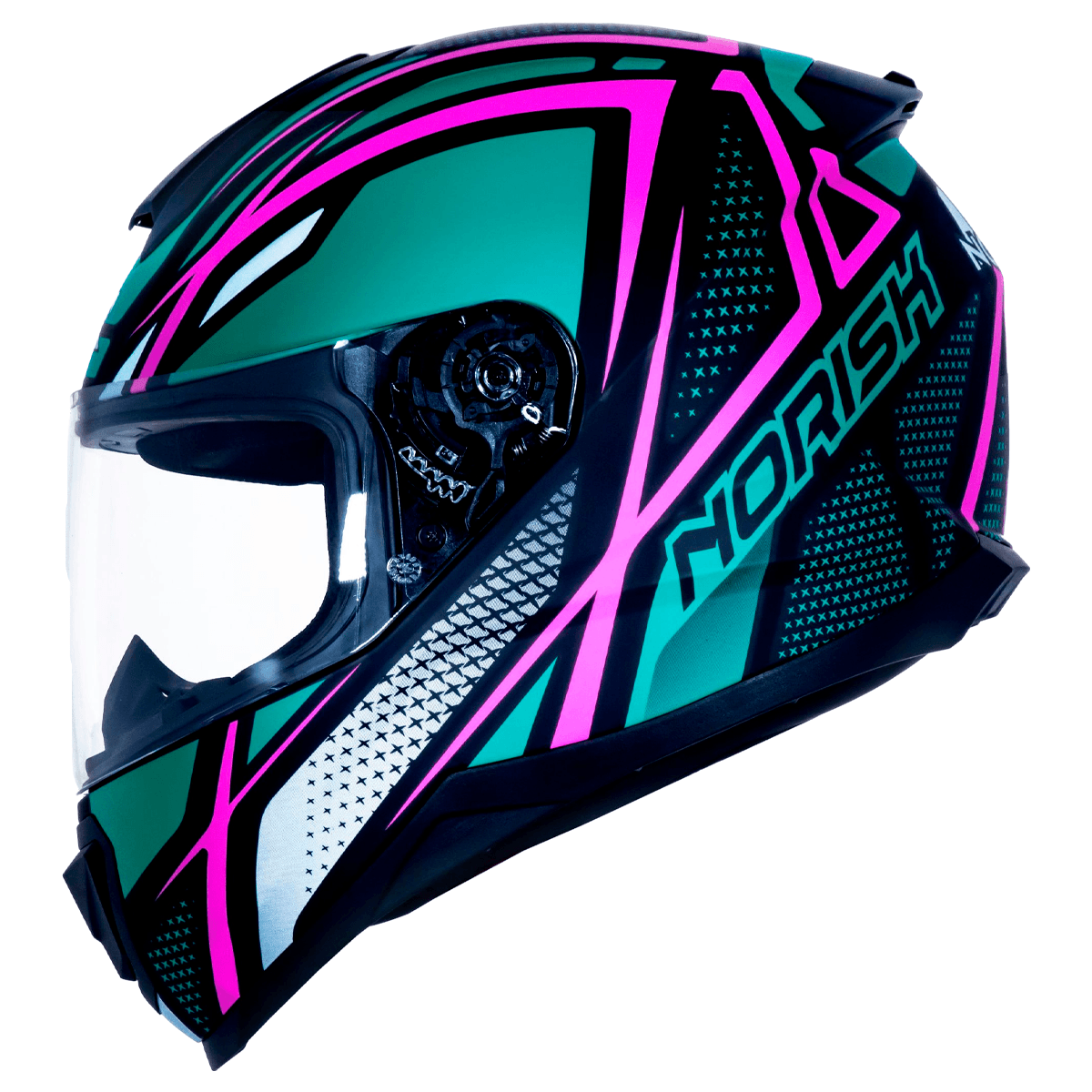 Capacete Original Norisk Razor Ninja Fosco Rosa Azul
