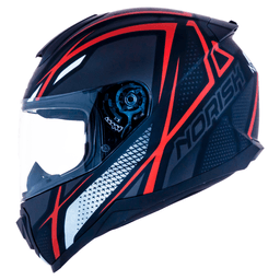 Capacete Original Norisk Razor Ninja Fosco Preto Titanium Vermelho