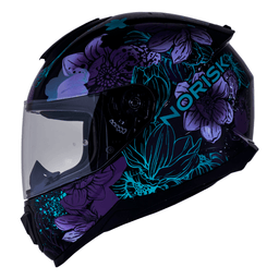 Capacete Original Norisk Razor Bloom Preto Roxo