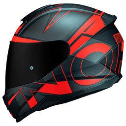 Capacete Original Norisk Razor Axial Preto Vermelho Fosco