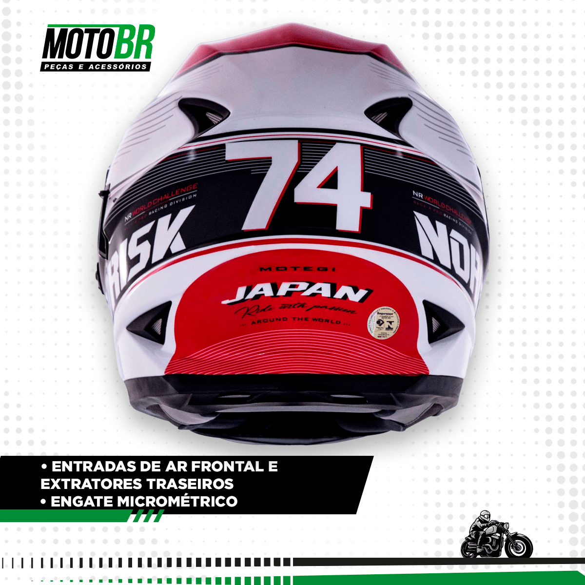 norinyan☆ Capacete Original Norisk Razor Monocolor Cinza Titanium - MotoBR
