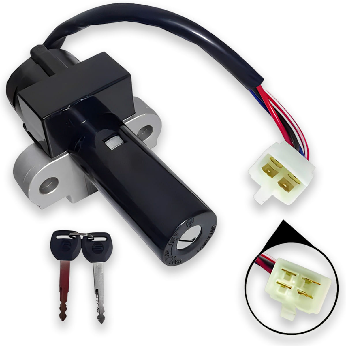 I2I エンチャ Contato Chave Ignição Titan Fan 150 2009 Até 2013 - MTBR - MotoBR