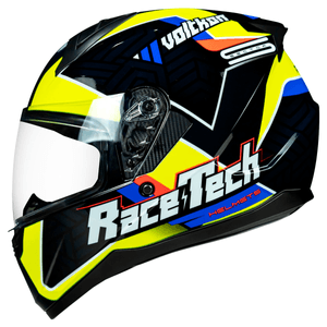 Capacete Fechado Race Tech Sector Voltkon Preto Amarelo