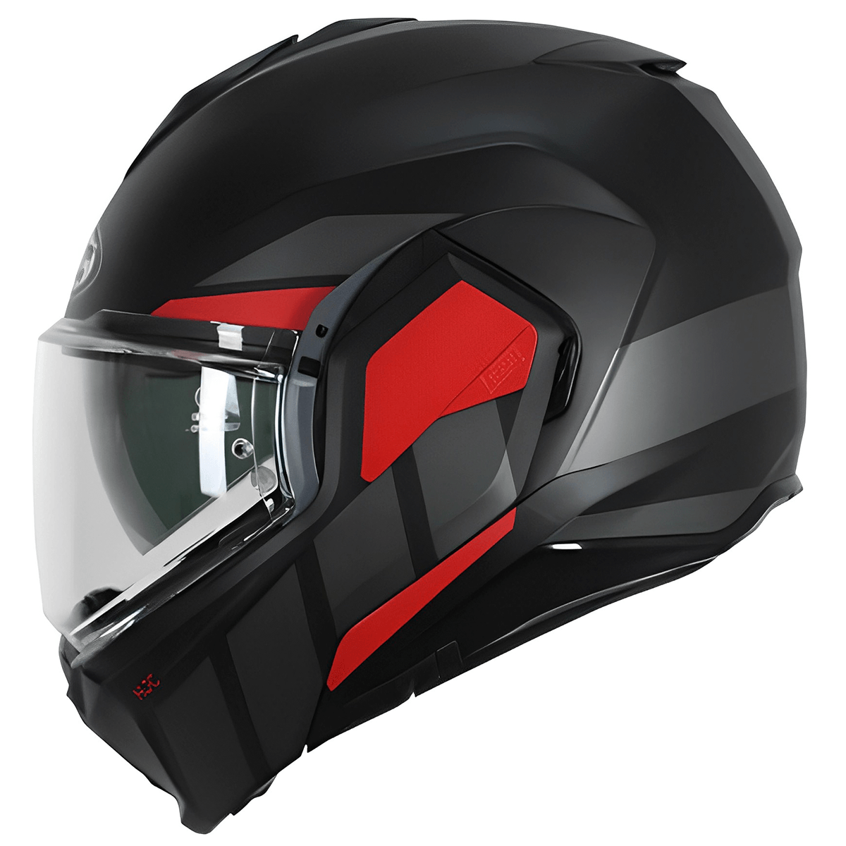Capacete Original HJC I100 180 Beis Preto Chumbo Vermelho