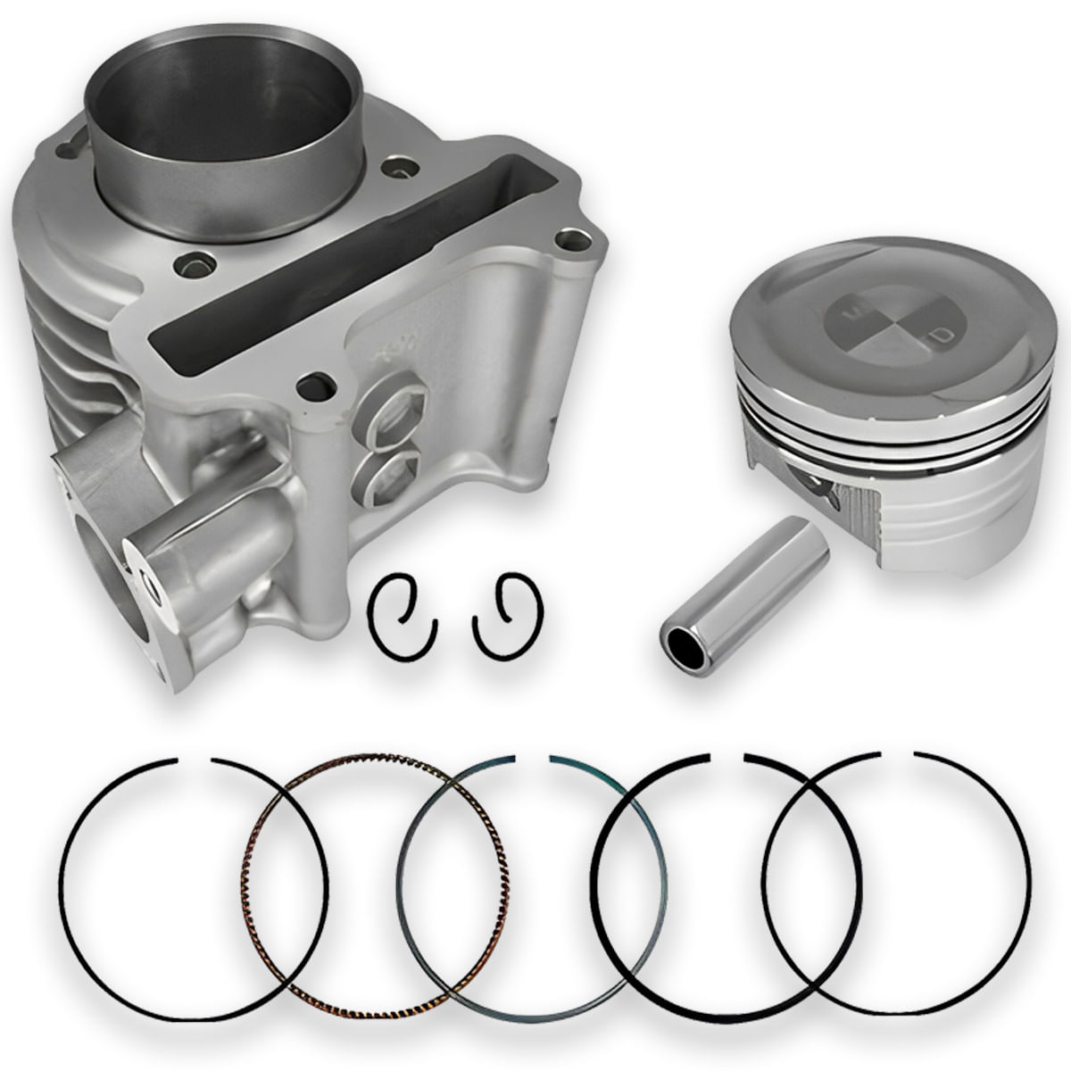 Kit Cilindro Motor Pistão Anéis Elite 125 2019 Até 2023