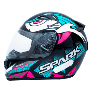 Capacete EBF Spark Dragon Preto Tiffany