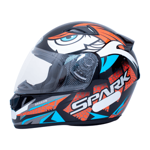 Capacete EBF Spark Dragon Preto Vermelho