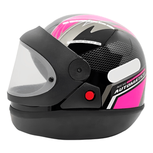 Capacete EBF Automatico Bolt Preto Rosa
