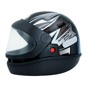 Capacete EBF Automatico Style Preto Prata