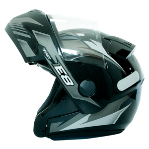Capacete EBF E8 Fast Preto Prata