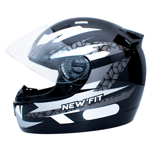 Capacete EBF New Fit Control Preto Prata