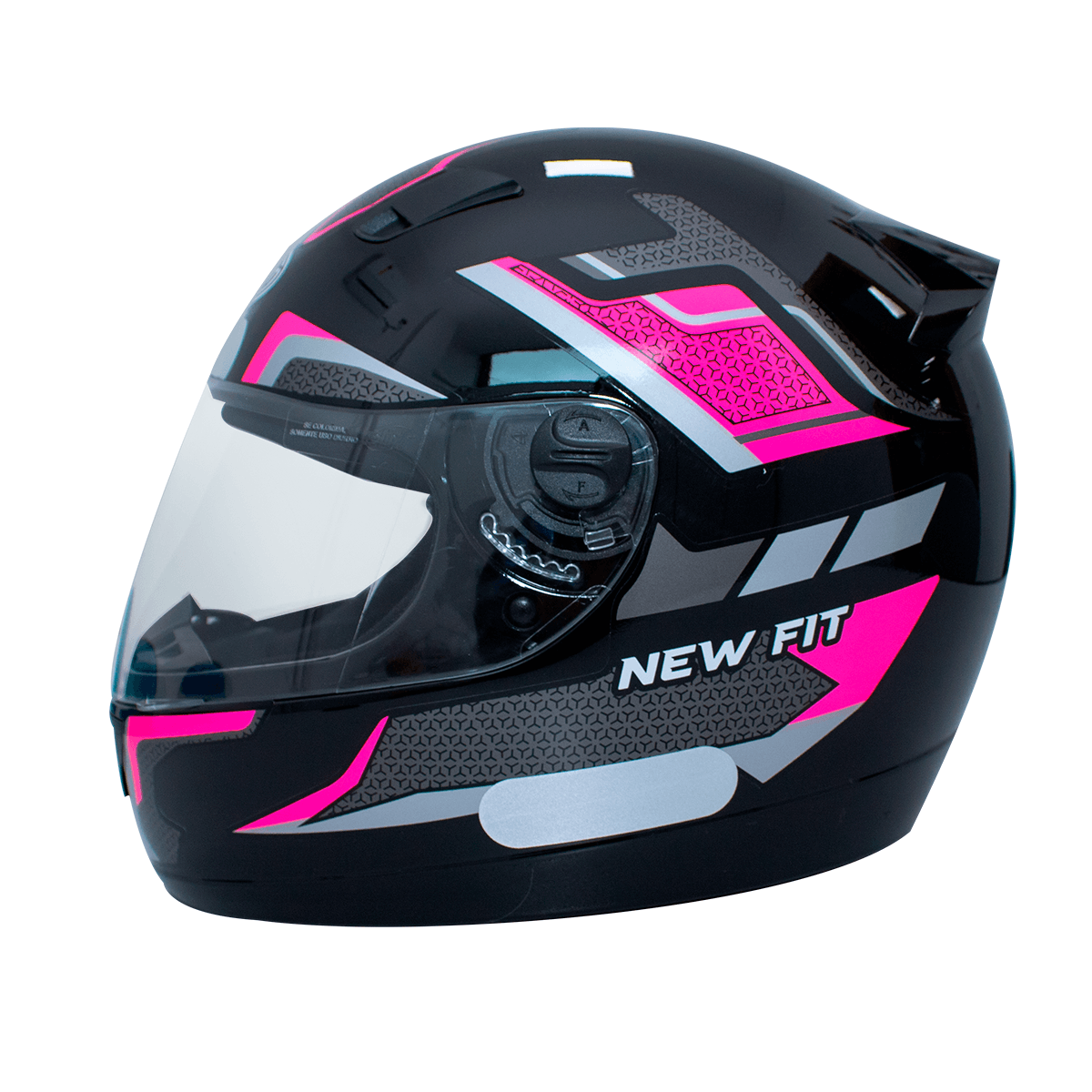 Capacete EBF New Fit Shift Preto Rosa - MotoBR