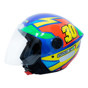Capacete EBF Spark Jet 30 Azul Twister