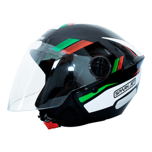 Capacete EBF Spark Jet Sting Preto Branco