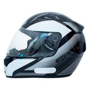 Capacete EBF Spark Mixed Azul Preto Prata