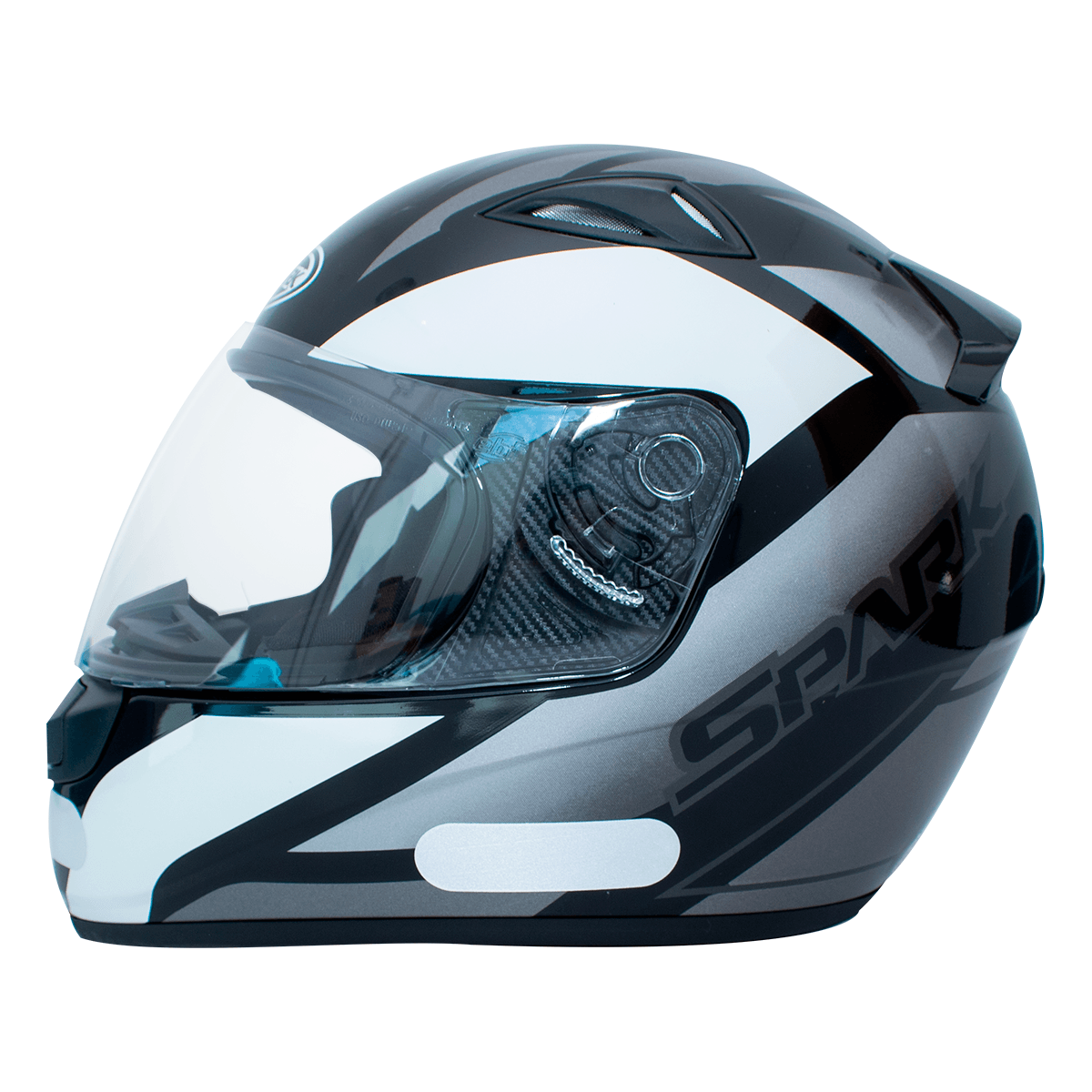 Capacete EBF Spark Mixed Azul Preto Prata
